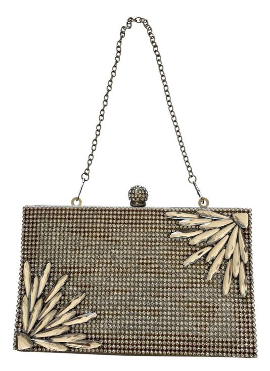 Unbranded Handbags - Rhinestone Evening Clutch Bag Crystal Crystal Embellished Party Purse Vintage
